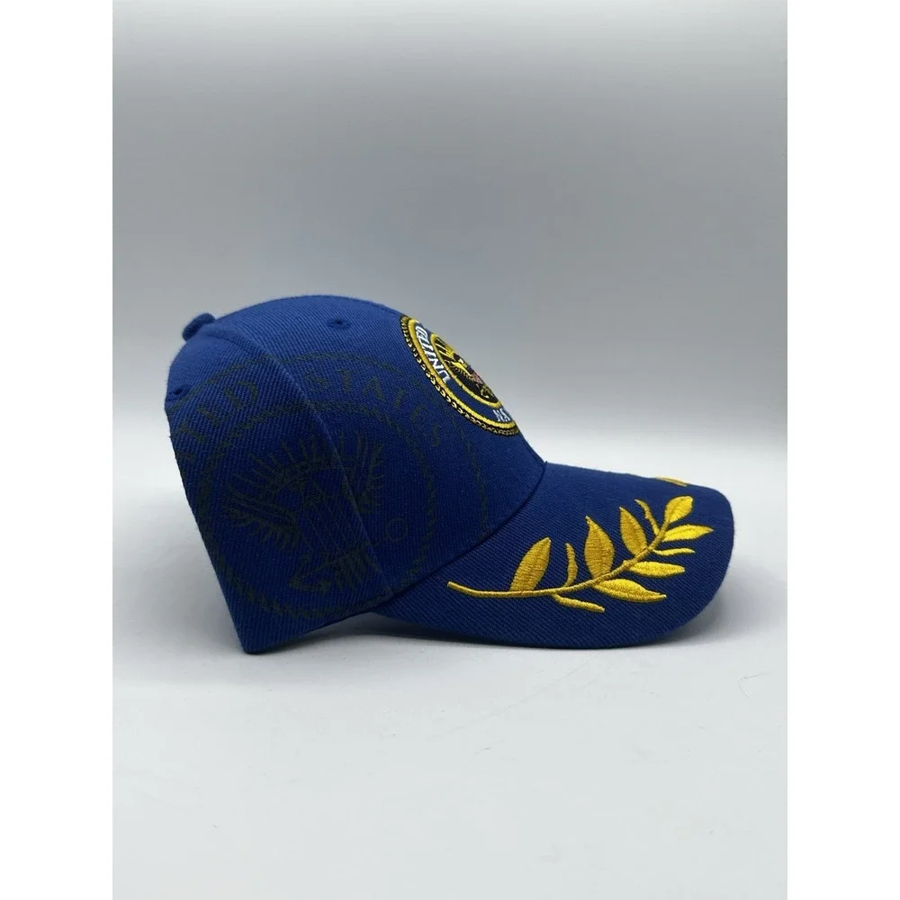 United States Navy Retired Hat Blue Gold Embroidered Veteran Military Cap